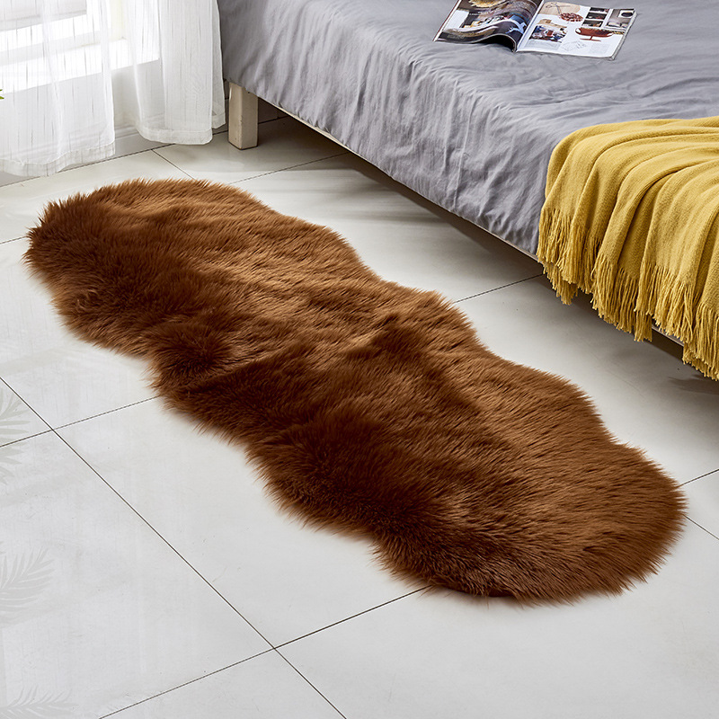 Cowhide Rug Faux - Fur Faux Artificial Sheepskin Carpet Washable