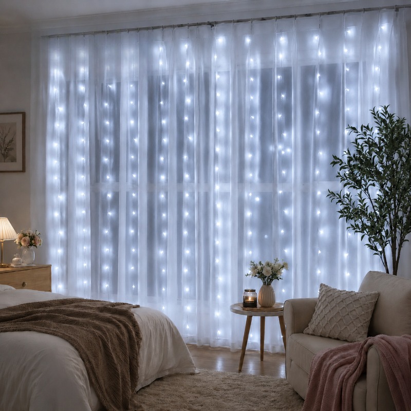 String Curtain Light - 3/4/6m Curtain LED String Lights Garland