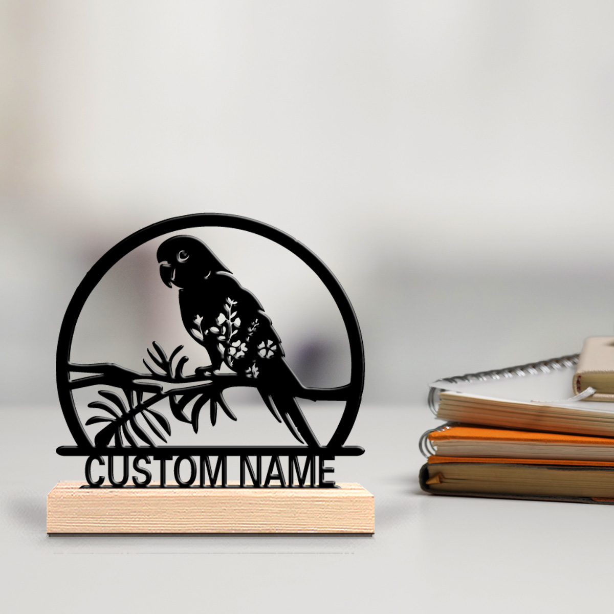 Home Decor Frames - 1pc Cartoon Personalized Custom Parrot Metal