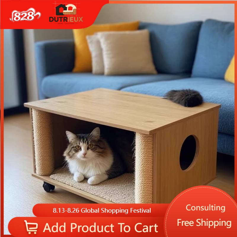Home Decor On Wheels - On Wheels Japanese Side Table Arabic