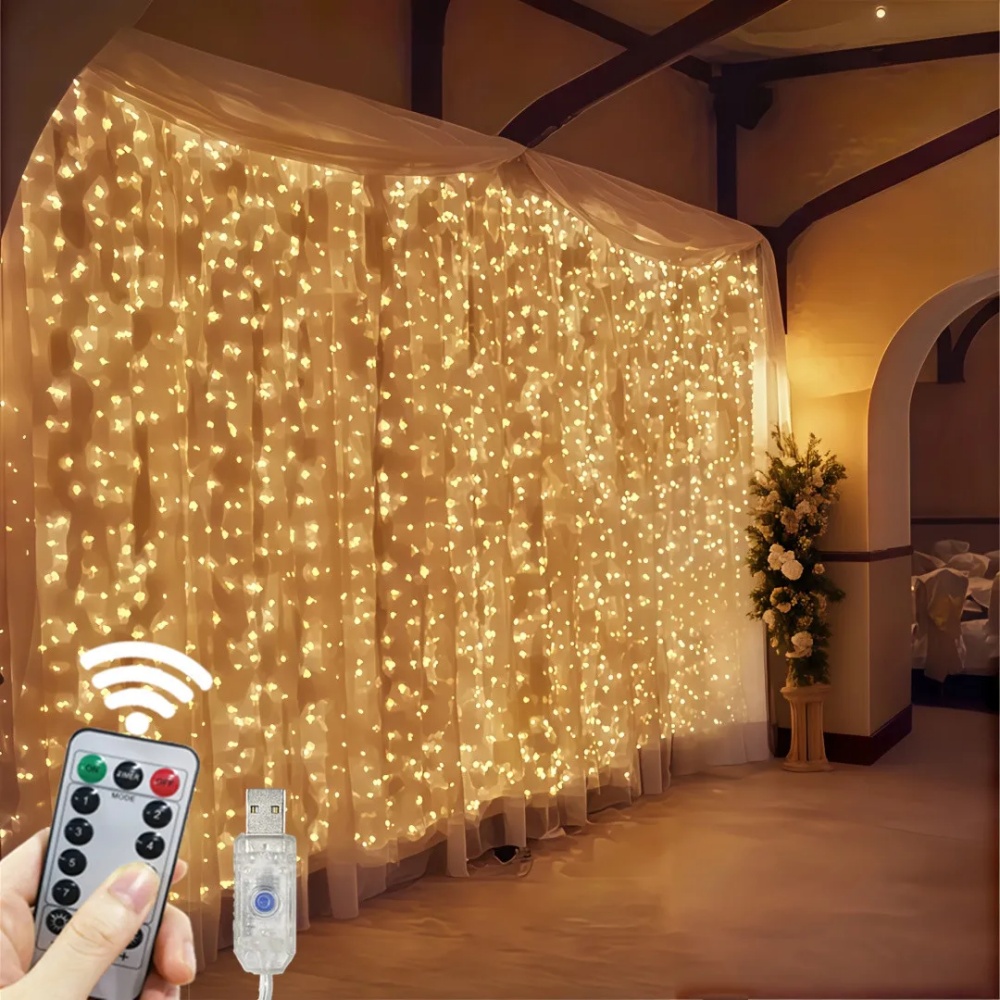 String Curtain Light - 3/6m LED Curtain String Lights USB