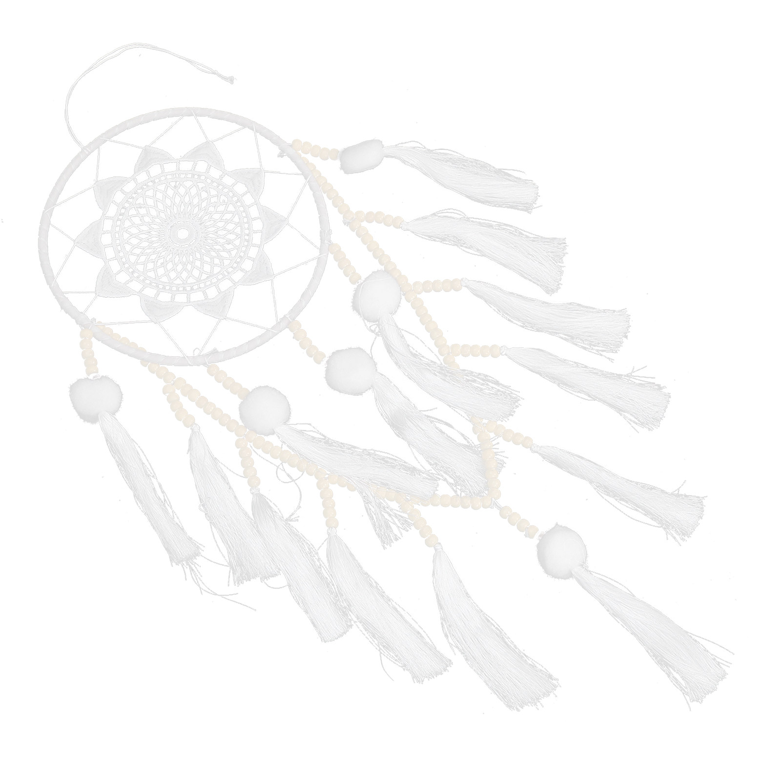 Macrame Wall Hanging - Large White Macrame Dreamcatcher Boho Wall