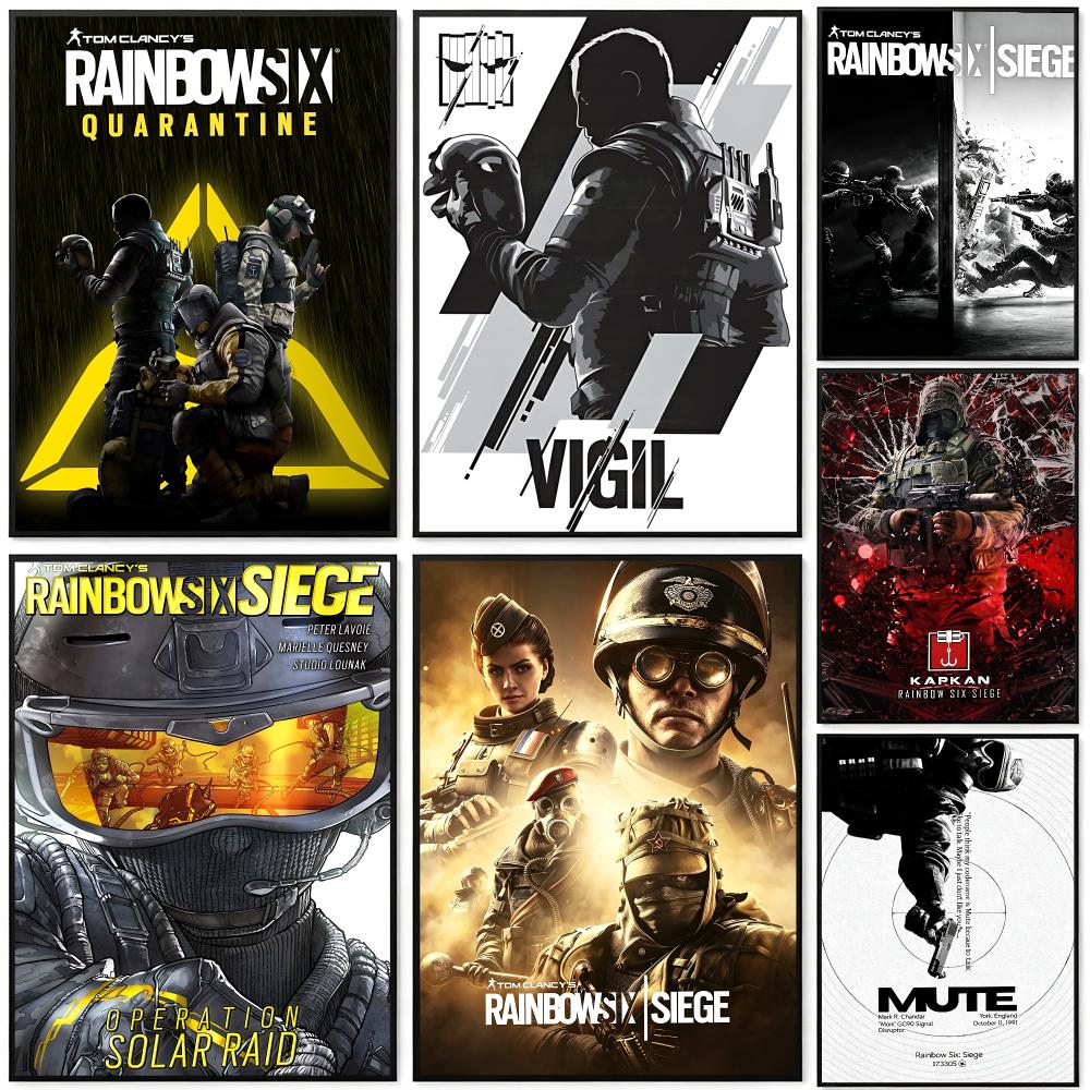 Rainbow Six Siege Poster Poste - Home Decor Living Room Ideas ulasan dan harga