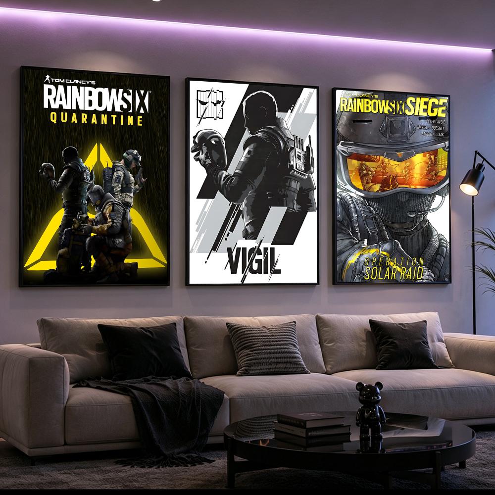 Rainbow Six Siege Poster Poste - Home Decor Living Room Ideas ulasan dan harga