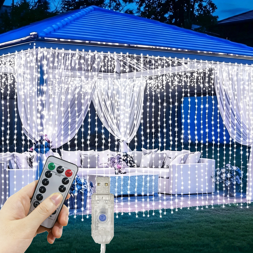 3/4/6m Fairy Lamp with 8 Mode  - String Curtain Light ulasan dan harga