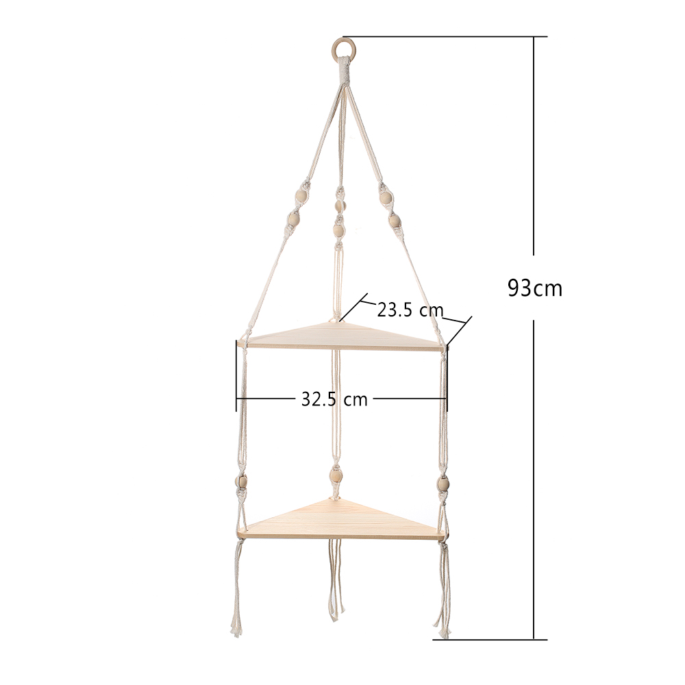 Triangle Shelves Wall Decor Ma - Macrame Wall Hanging ulasan dan harga