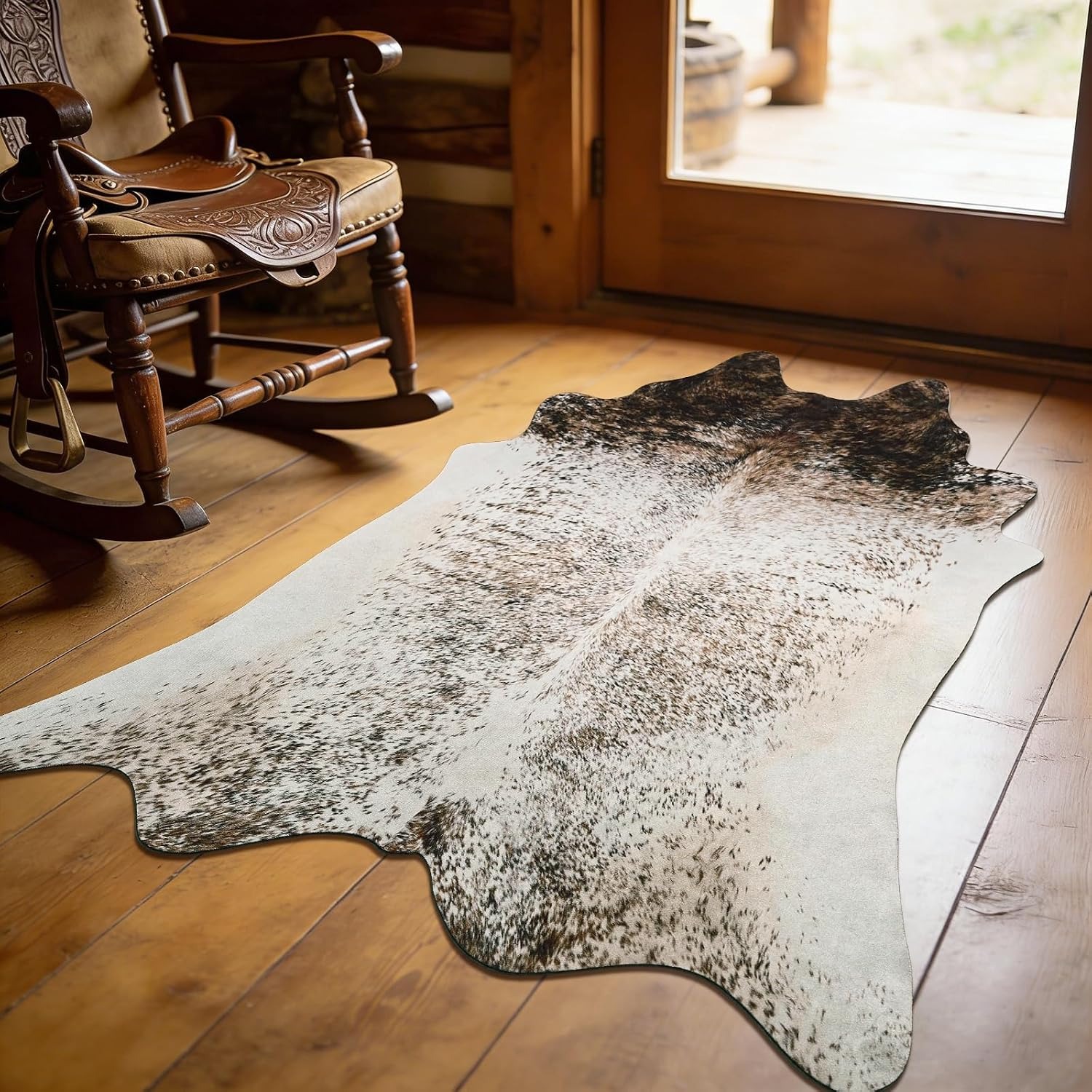 Living Room Carpet Soft Fluffy - Cowhide Rug Faux ulasan dan harga