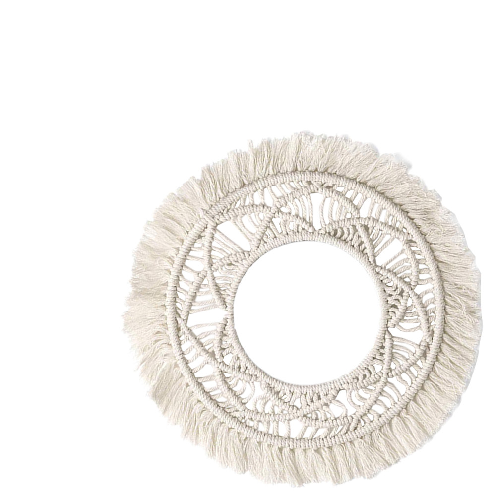 Round Cotton Wall Hanging Hand - Macrame Wall Hanging ulasan dan harga