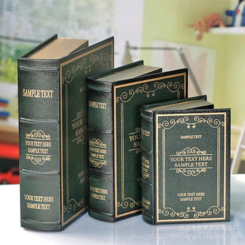 3PCS Fake Books Decoration Woo - Home Decor Modern Organic ulasan dan harga