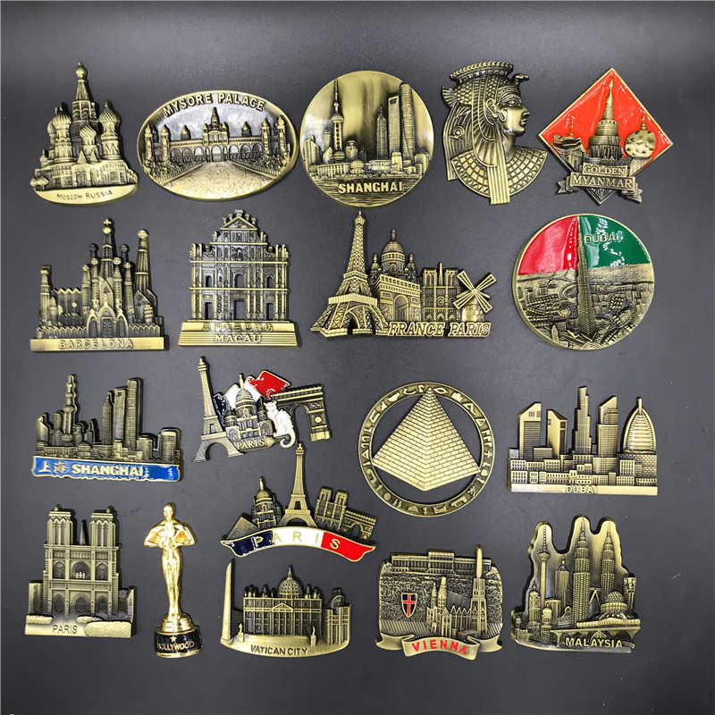 France Paris Metal 3D Cute Mag - Home Decor Dubai ulasan dan harga