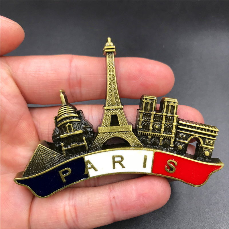 France Paris Metal 3D Cute Mag - Home Decor Dubai ulasan dan harga