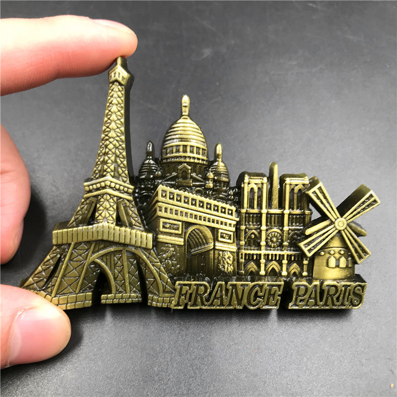 France Paris Metal 3D Cute Mag - Home Decor Dubai ulasan dan harga