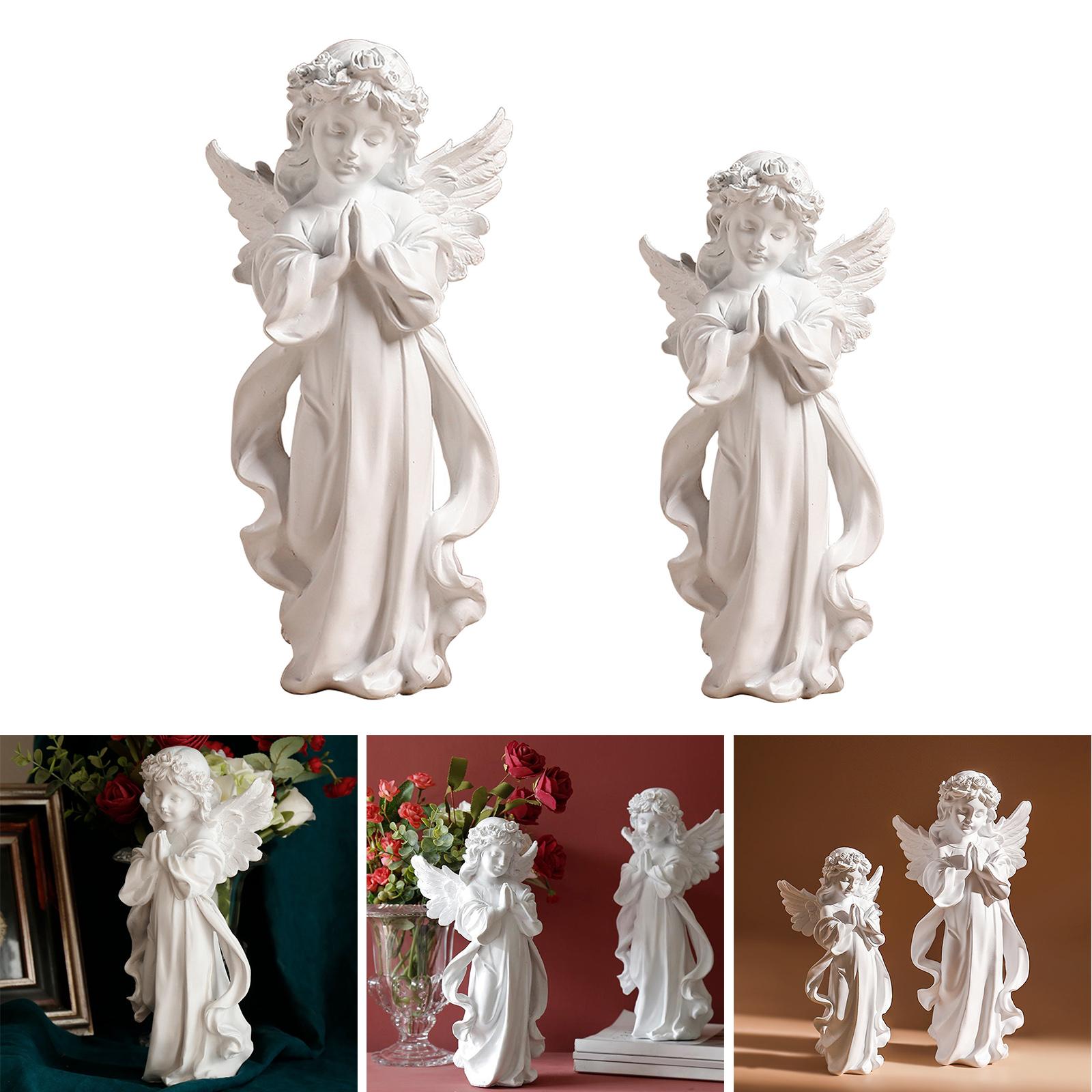 Cute Resin Praying Angel Figur - Home Decor Modern Organic ulasan dan harga
