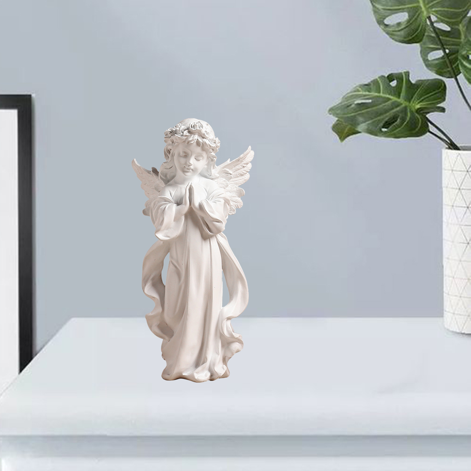 Cute Resin Praying Angel Figur - Home Decor Modern Organic ulasan dan harga