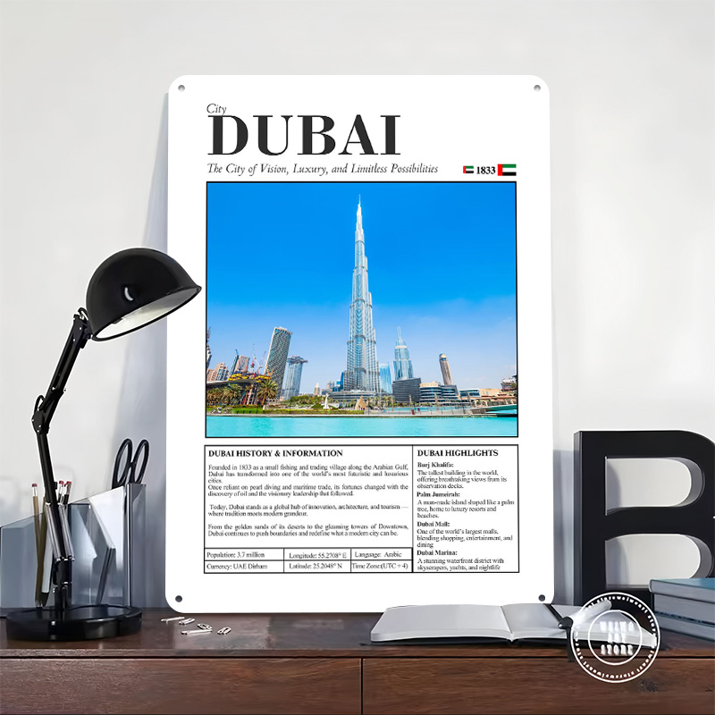 Dubai Cityscape Travel Printed - Home Decor Dubai ulasan dan harga