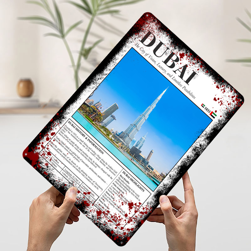 Dubai Cityscape Travel Printed - Home Decor Dubai ulasan dan harga
