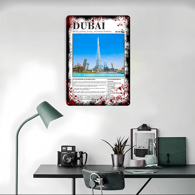 Dubai Cityscape Travel Printed - Home Decor Dubai ulasan dan harga