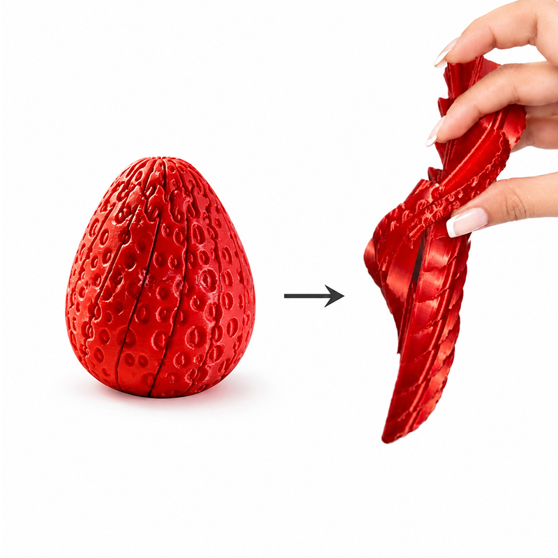 Twisted Strawberry Egg 3d Prin - Home Decor Modern Organic ulasan dan harga