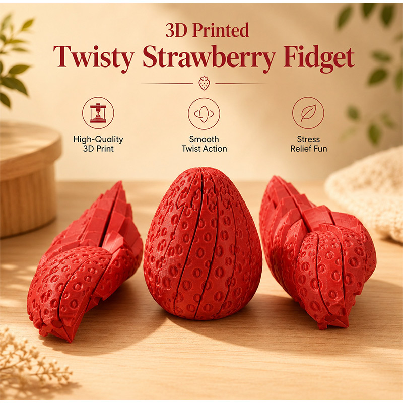 Twisted Strawberry Egg 3d Prin - Home Decor Modern Organic ulasan dan harga