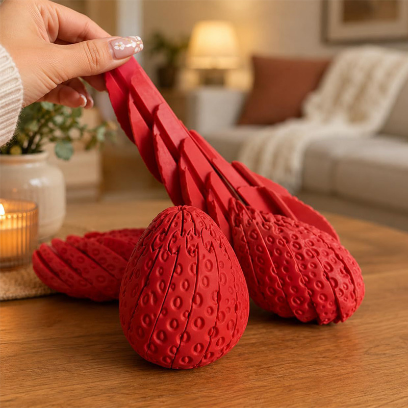 Twisted Strawberry Egg 3d Prin - Home Decor Modern Organic ulasan dan harga