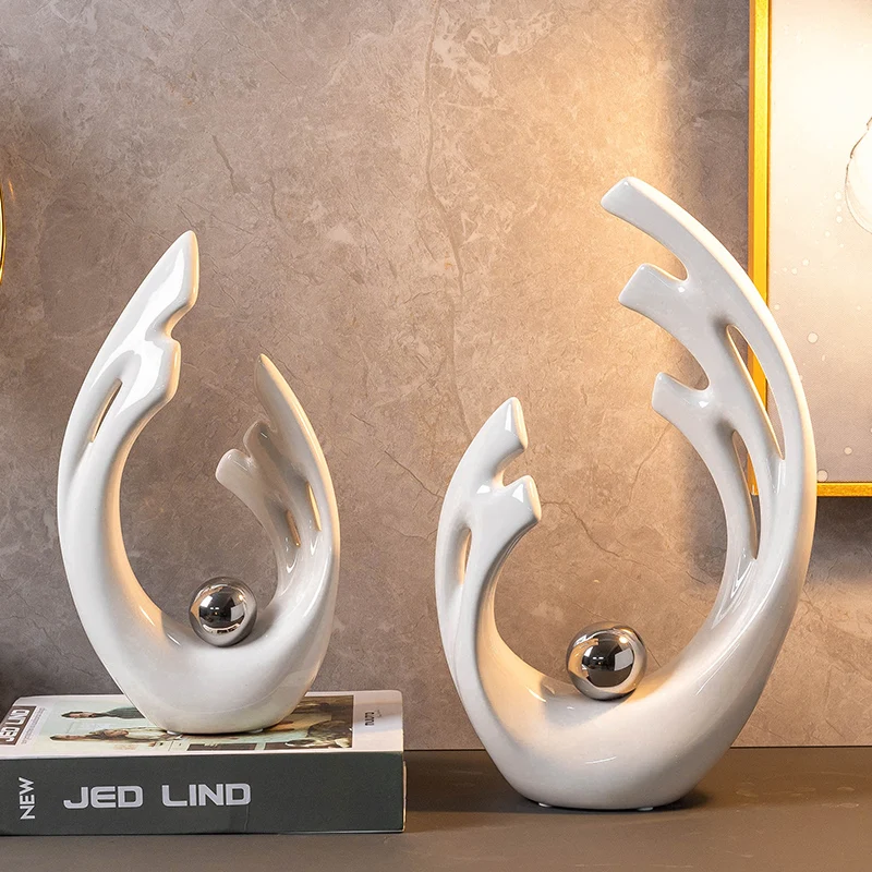 Simplicity White Ceramic Shape - Home Decor Modern Organic ulasan dan harga