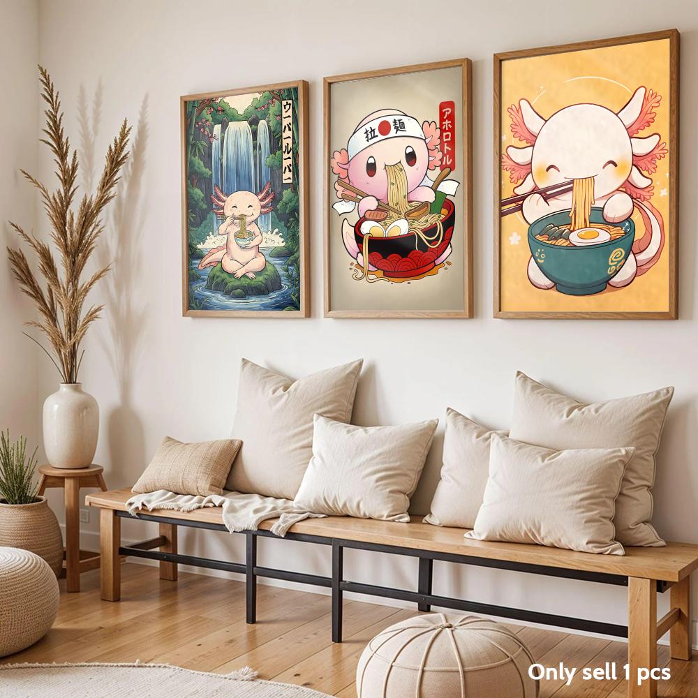 Ramen Axolotls Art Design Post - Home Decor Living Room Ideas ulasan dan harga