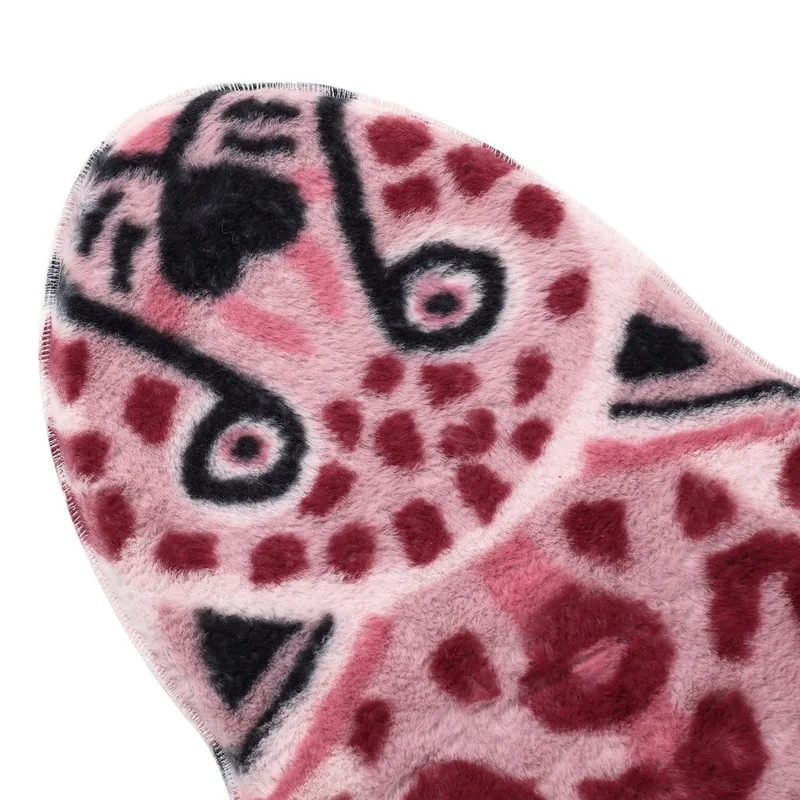 VIKAMA Pink Leopard Print Irre - Cowhide Rug Faux ulasan dan harga
