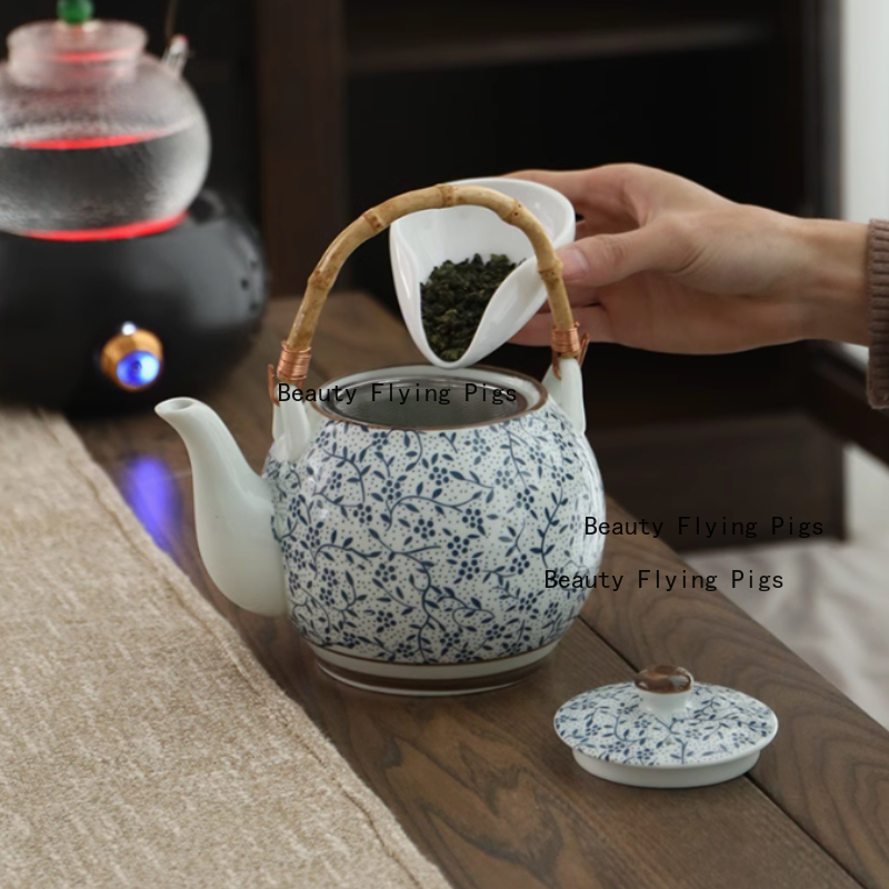 1100ml ceramic teapot Ceramic  - Home Decor Modern Organic ulasan dan harga