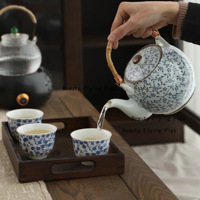 1100ml ceramic teapot Ceramic  - Home Decor Modern Organic ulasan dan harga