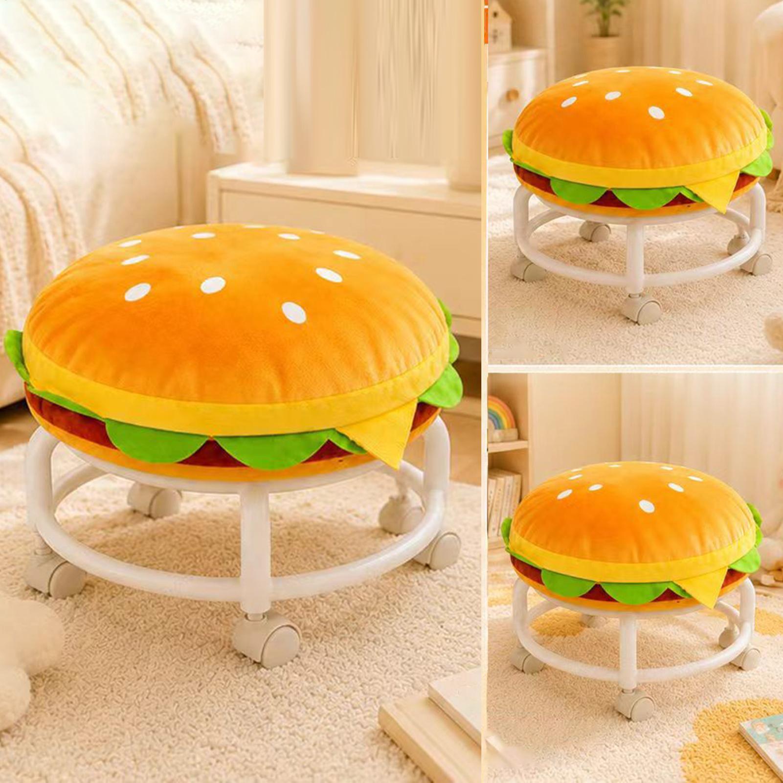 Stool With Wheels Hamburger Co - Home Decor On Wheels ulasan dan harga