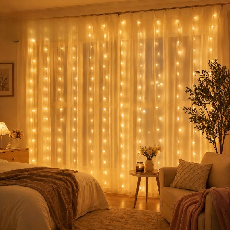 3/4/6m Curtain LED String Ligh - String Curtain Light ulasan dan harga