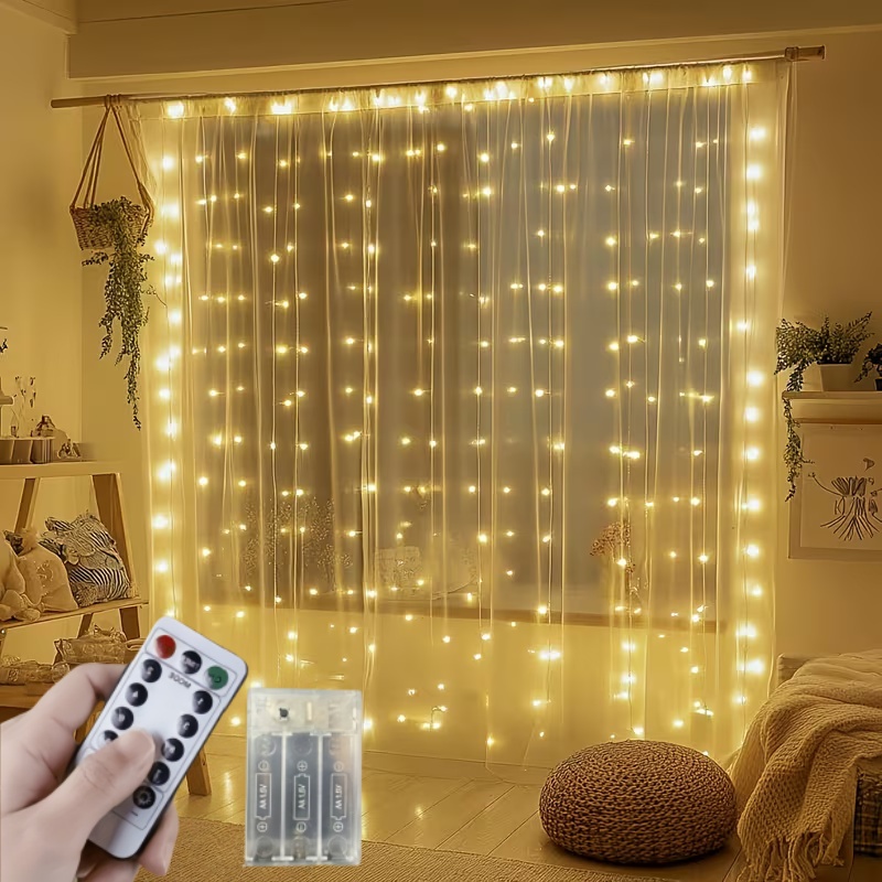 3M-6M Christmas Decoration Rem - String Curtain Light ulasan dan harga