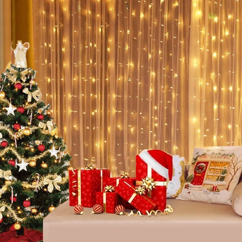 3M-6M Christmas Decoration Rem - String Curtain Light ulasan dan harga