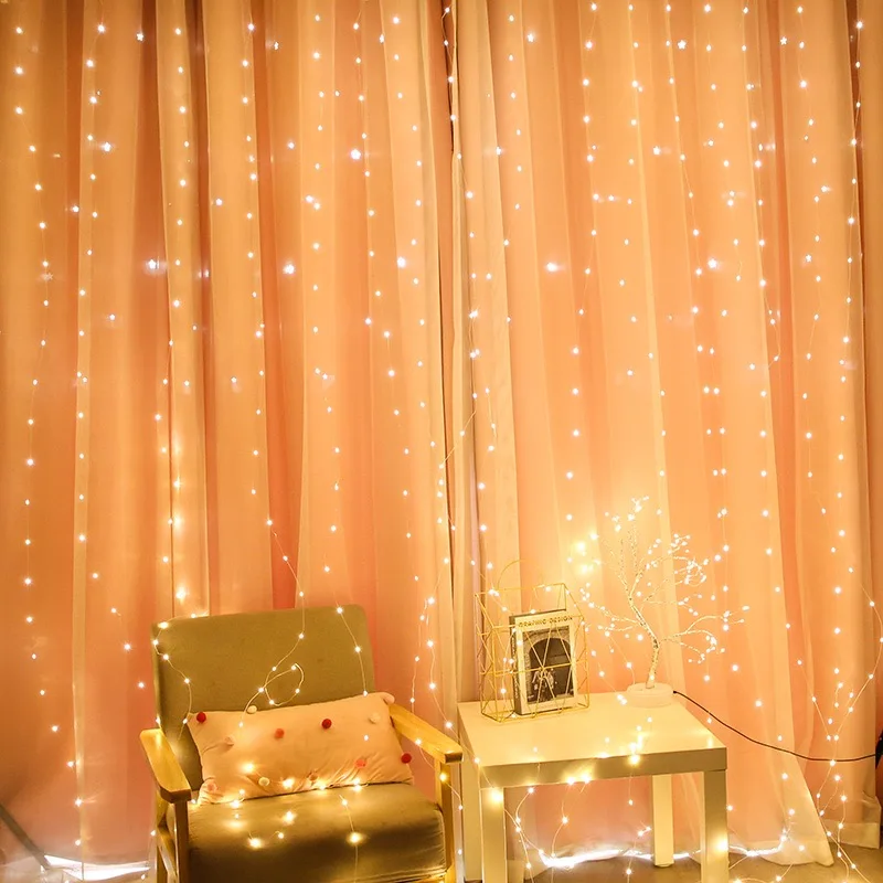 3M-6M Christmas Decoration Rem - String Curtain Light ulasan dan harga