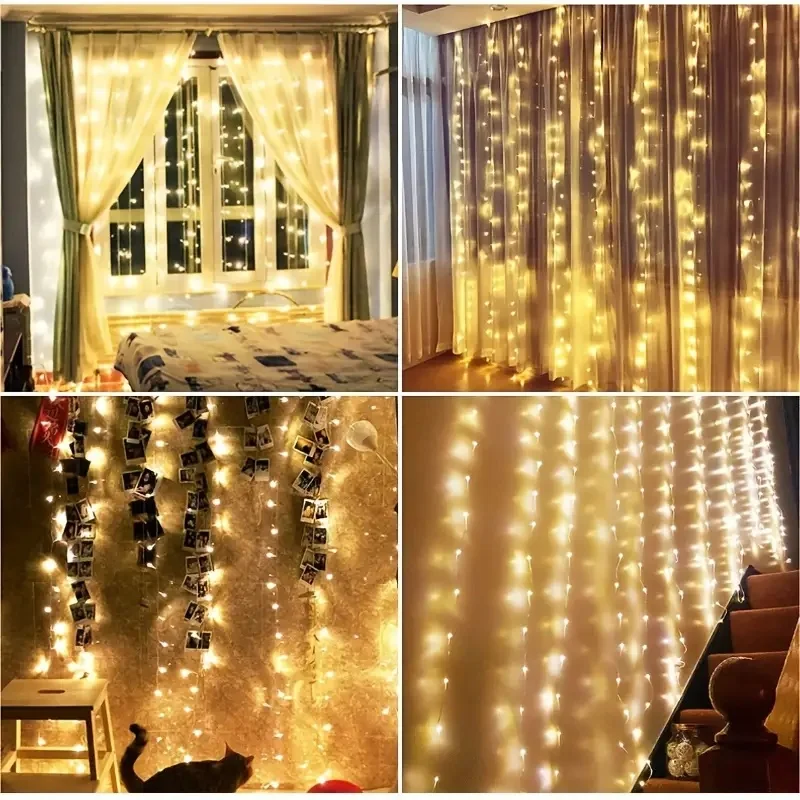3M-6M Christmas Decoration Rem - String Curtain Light ulasan dan harga
