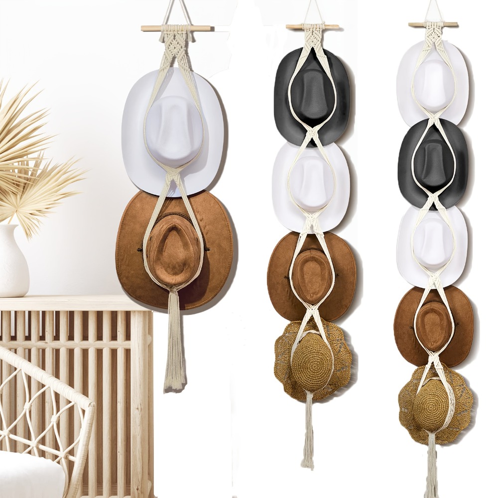 Bohemian Macrame Hat Hanger Ha - Macrame Wall Hanging ulasan dan harga