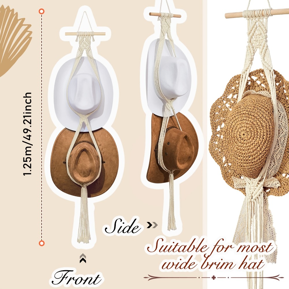 Bohemian Macrame Hat Hanger Ha - Macrame Wall Hanging ulasan dan harga