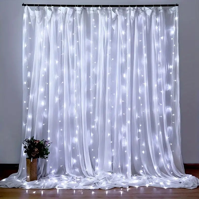 USB LED Curtain Lights Wedding - String Curtain Light ulasan dan harga