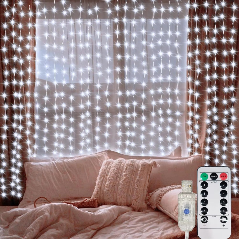 LED Curtain String Lights Garl - String Curtain Light ulasan dan harga