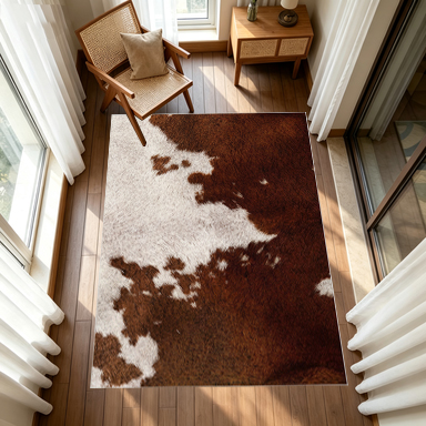 Cowhide Animal Skin Print Area - Cowhide Rug Faux ulasan dan harga