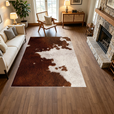 Cowhide Animal Skin Print Area - Cowhide Rug Faux ulasan dan harga