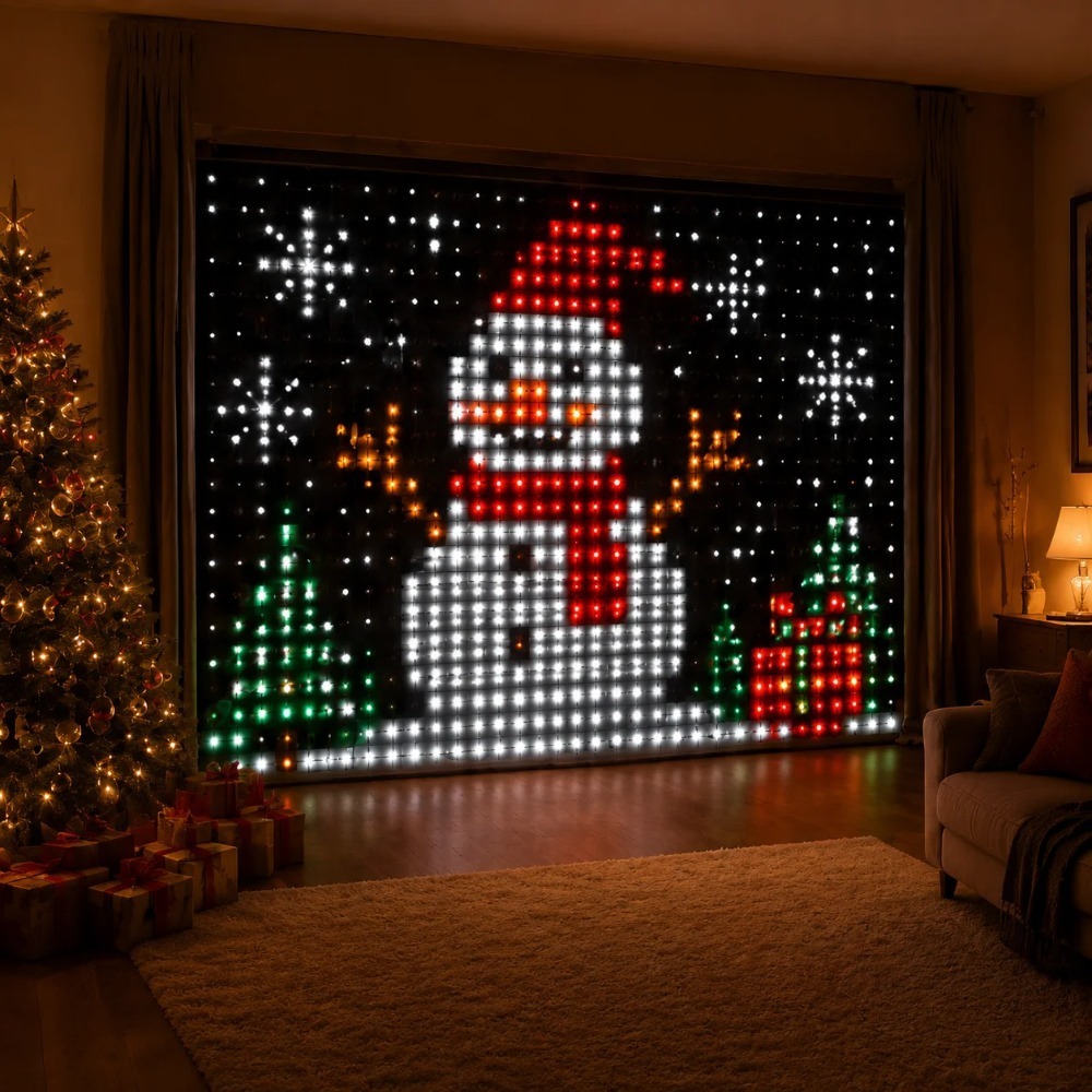 Smart RGB LED Curtain Lights B - String Curtain Light ulasan dan harga