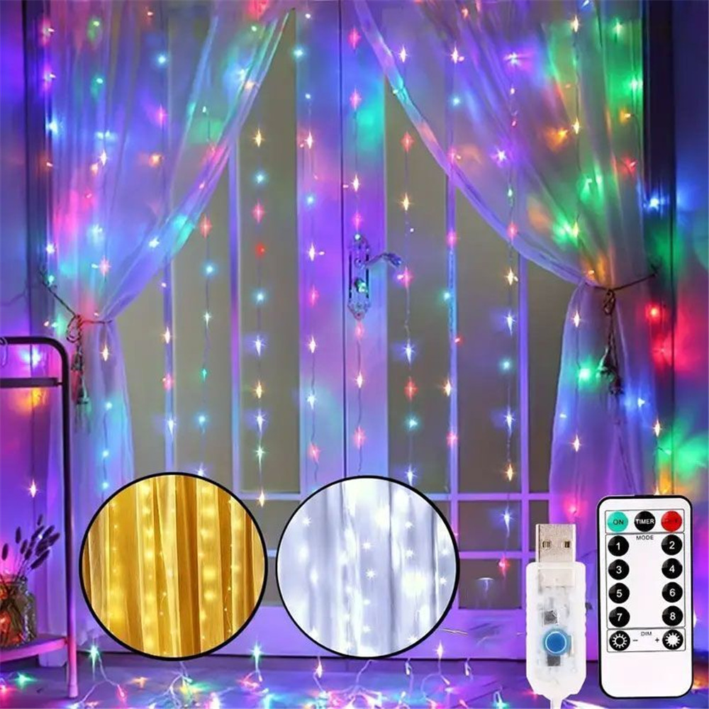 3M LED Curtain String Lights F - String Curtain Light ulasan dan harga
