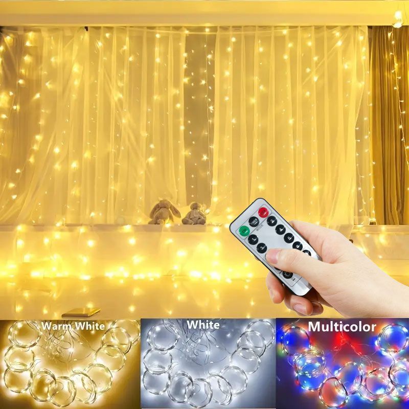 3/4/6m Curtain LED String Ligh - String Curtain Light ulasan dan harga
