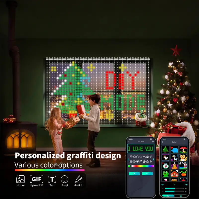App Remote Control RGBIC Smart - String Curtain Light ulasan dan harga