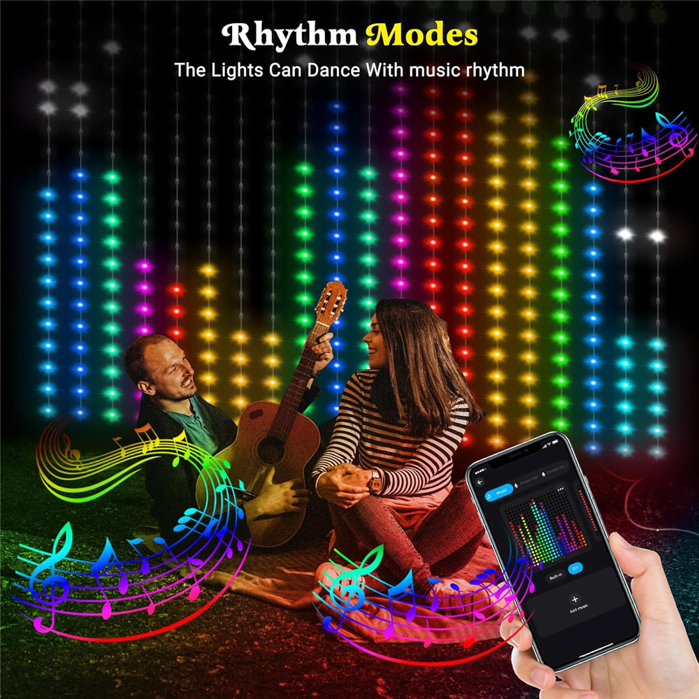 1/2PCS 400LED Curtain Lights L - String Curtain Light ulasan dan harga