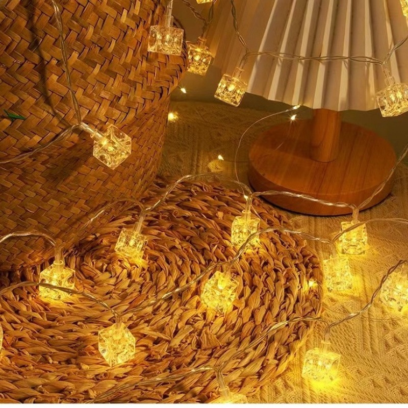 Multicolour Warm Ice Cube Stri - String Curtain Light ulasan dan harga
