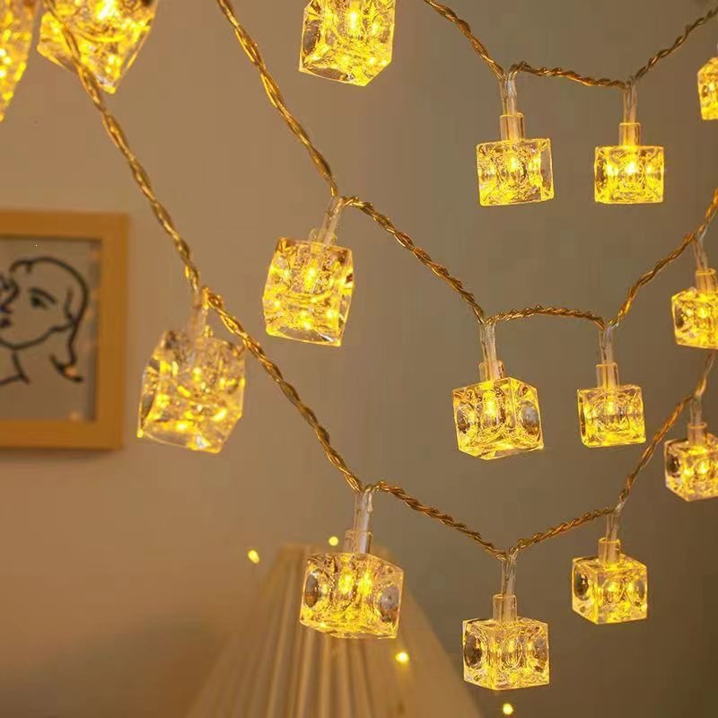Multicolour Warm Ice Cube Stri - String Curtain Light ulasan dan harga