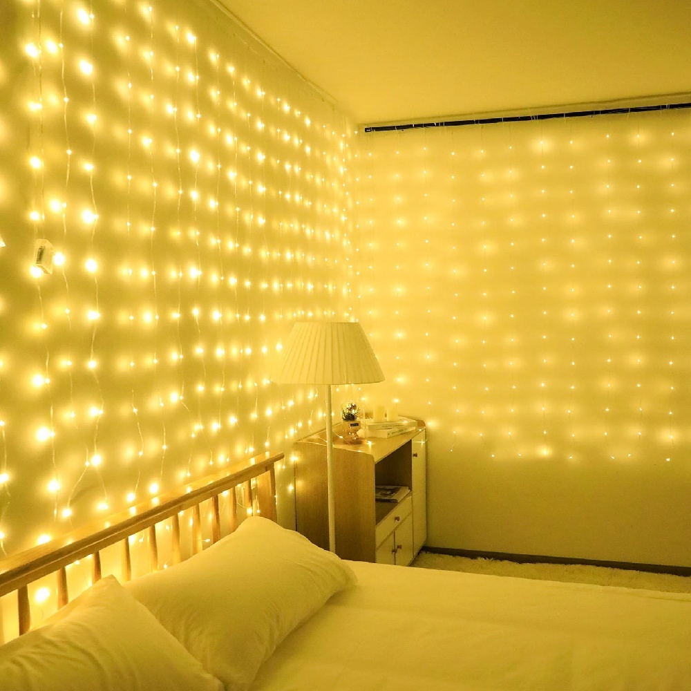 3/6m LED Curtain String Lights - String Curtain Light ulasan dan harga