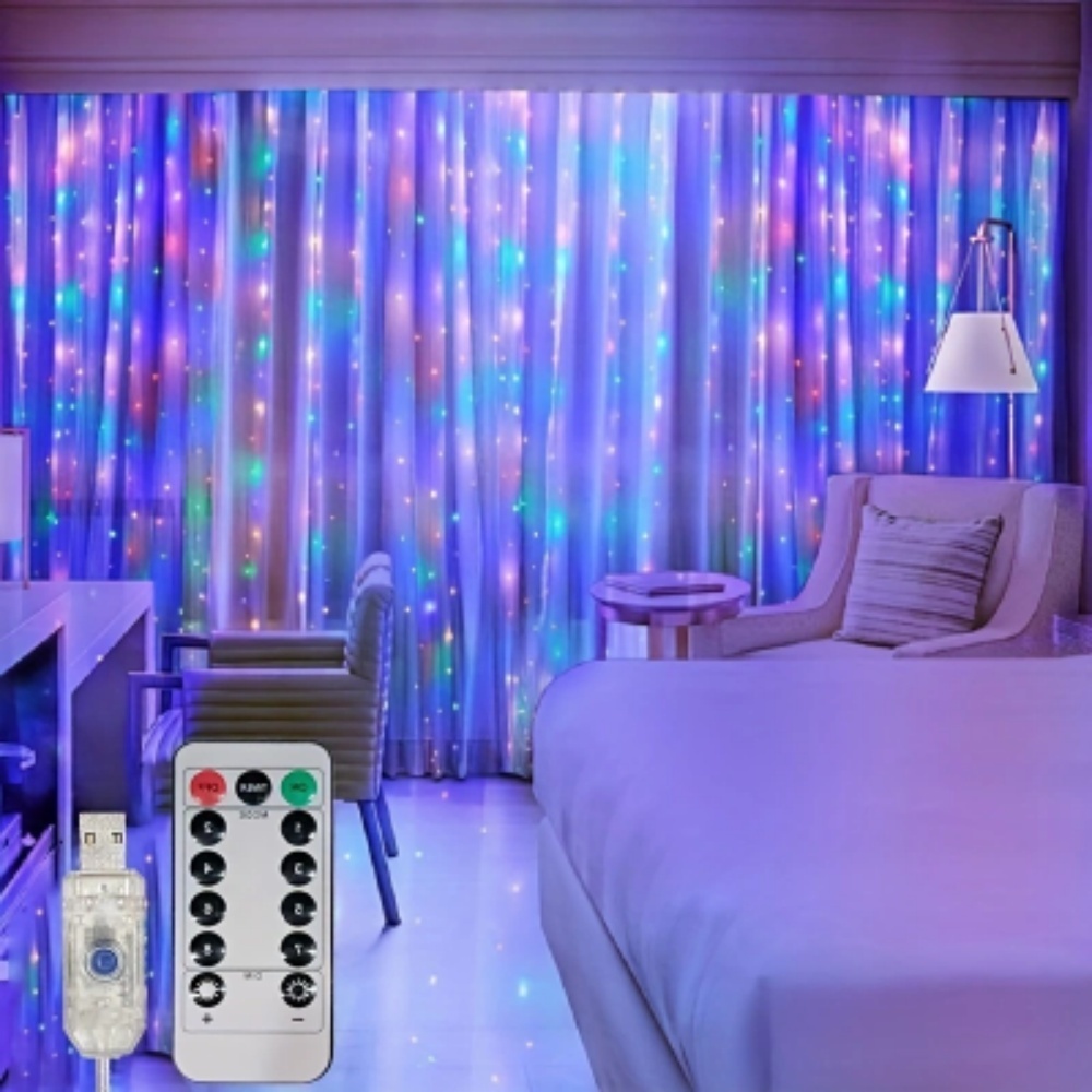 3/6m LED Curtain String Lights - String Curtain Light ulasan dan harga